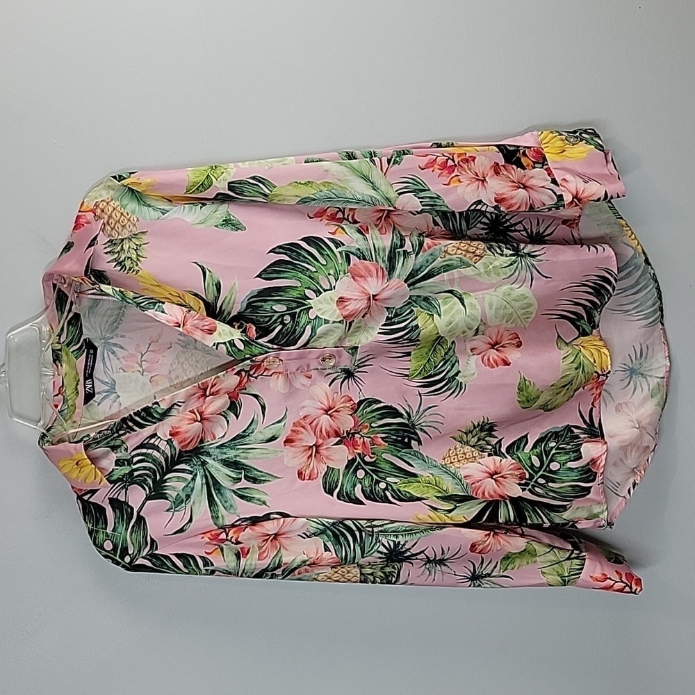 2667/459 ZARA Tropical Satin Blouse